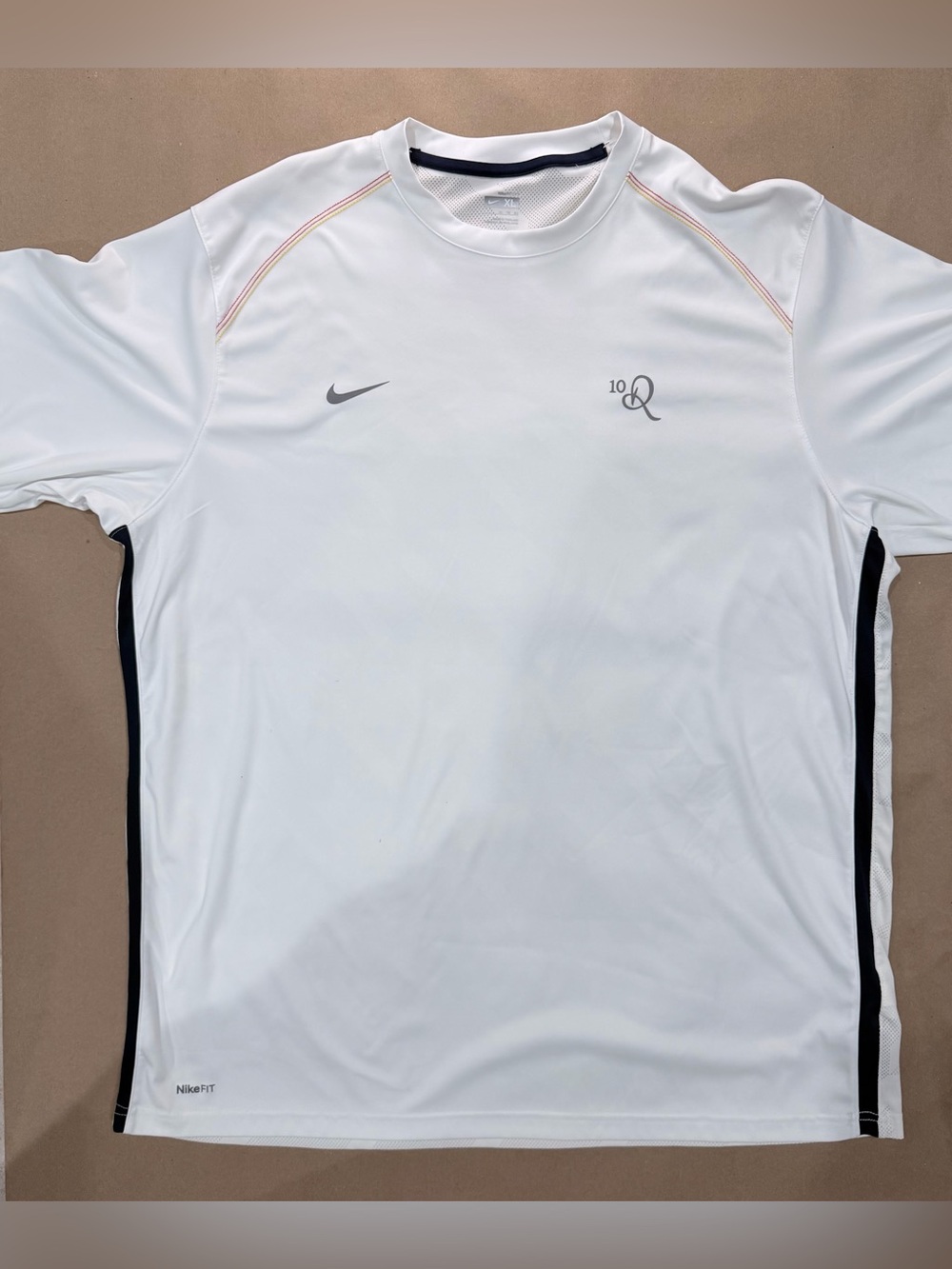 Nike Ronaldinho 10R Shirt – Men’s XL White NikeFIT DRY Training Top